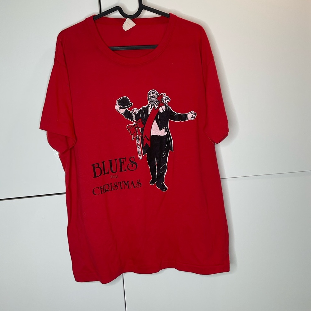 Blues for Christmas Men's Tee vintage single stitch tshirt